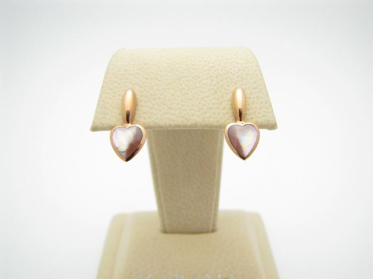 Kabana 14k Rose Gold Heart Earrings