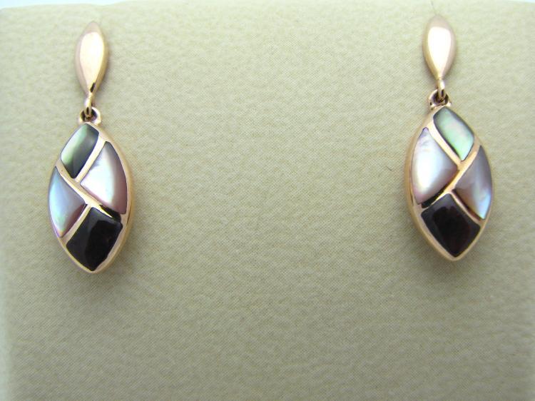 Kabana 14k Rose Gold Riviera Dusk Dangle Earrings